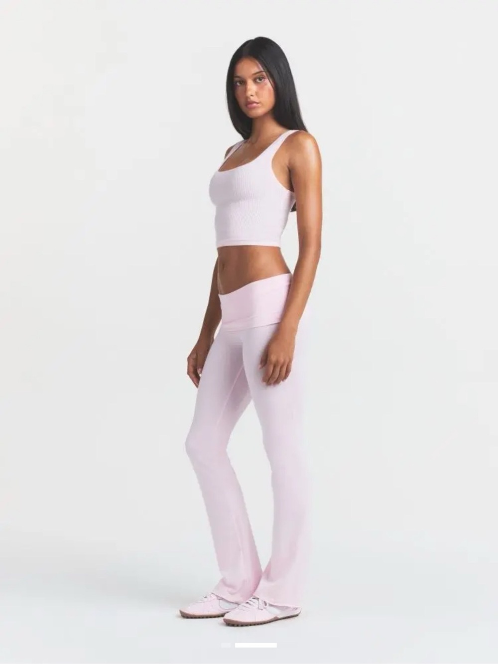 SKIMS Cotton Jersey Foldover pant Style Ap-Pnt -0715 Color:Barely Pink Size S